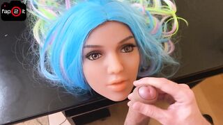 Slutty Stud Groaning Whilst Cumming On Sex Doll Face And Talks Impure - 4K