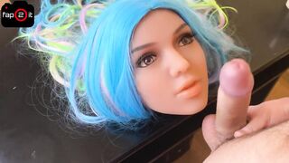 Slutty Stud Groaning Whilst Cumming On Sex Doll Face And Talks Impure - 4K