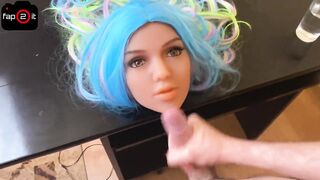 Slutty Stud Groaning Whilst Cumming On Sex Doll Face And Talks Impure - 4K