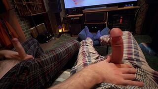 I invited my str8 ally over, turned on porn and got him to wank with me.