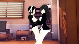 CG Anime - Kemono Lesbo Allies