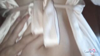 Coño de Madrastra goteando mojada hasta que se viene dentro - Pov Creampie
