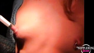 nippleringlover – excited mother i'd like to fuck poking needle in pierced nipp after rubbing ice on teats