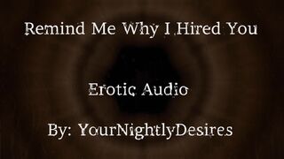 Interview Part two Why Did I Hire U? [Flogging] [Giving a kiss] [Office Sex] (Erotic Audio for Honeys)