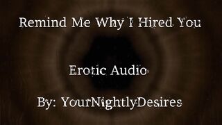Interview Part two Why Did I Hire U? [Flogging] [Giving a kiss] [Office Sex] (Erotic Audio for Honeys)