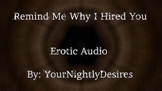 Interview Part two Why Did I Hire U? [Flogging] [Giving a kiss] [Office Sex] (Erotic Audio for Honeys)