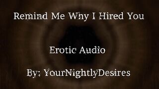 Interview Part two Why Did I Hire U? [Flogging] [Giving a kiss] [Office Sex] (Erotic Audio for Honeys)