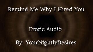 Interview Part two Why Did I Hire U? [Flogging] [Giving a kiss] [Office Sex] (Erotic Audio for Honeys)