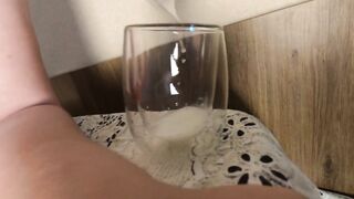 A glass of breast milk for me and a vagina full of cum for my enchanting wife