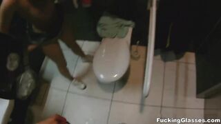 Banging Glasses - Public restroom climax