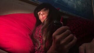 Coarse muscle woman with biggest vibrator ding-dong 40 cm