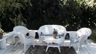 Black teen screwed in her butt outdoors