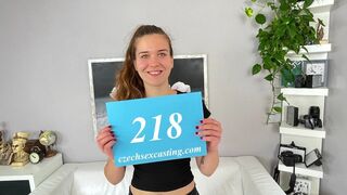 Czech teen at her 1st casting