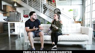FamilyStrokes - Sexy stepsister Sloan Harper Bangs Stepbro