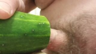 Banging a cucumber (Cum)