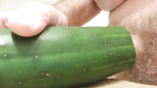 Banging a cucumber (Cum)