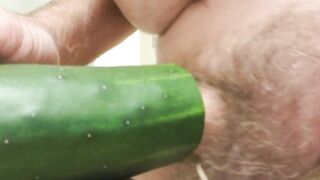 Banging a cucumber (Cum)