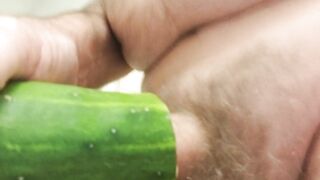 Banging a cucumber (Cum)