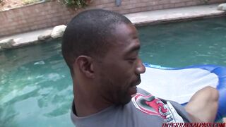 Nya Yu gets her Petite Snatch Double Stuffed with Ebony Meat