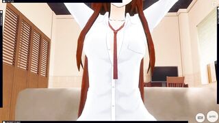 CG COMICS трейлер Курису Макисэ скачет на большом дилдо (Врата Штейна)