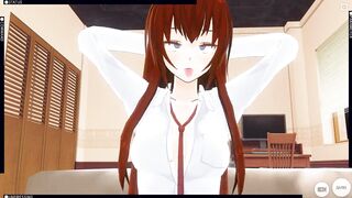 CG COMICS трейлер Курису Макисэ скачет на большом дилдо (Врата Штейна)
