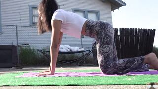 Close Up Feet Whilst Doing Yoga With Viva Athena During Covid-nineteen